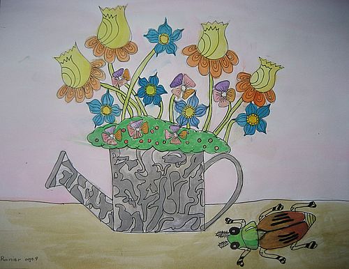 Art Studio PALETTE. Rainier Satharielle Picture. Fine Art Paper Watercolour, Ink Still Life Still Life 