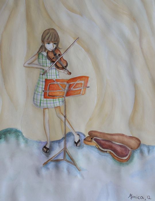 Art Studio PALETTE. Monika Feng Picture.  Watercolour People Activities 