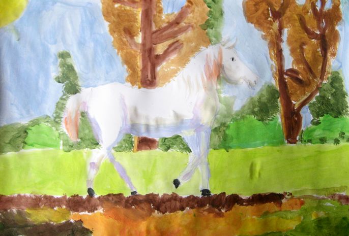 Art Studio PALETTE. Christopher Ballard Picture.  Tempera Animals Mix 