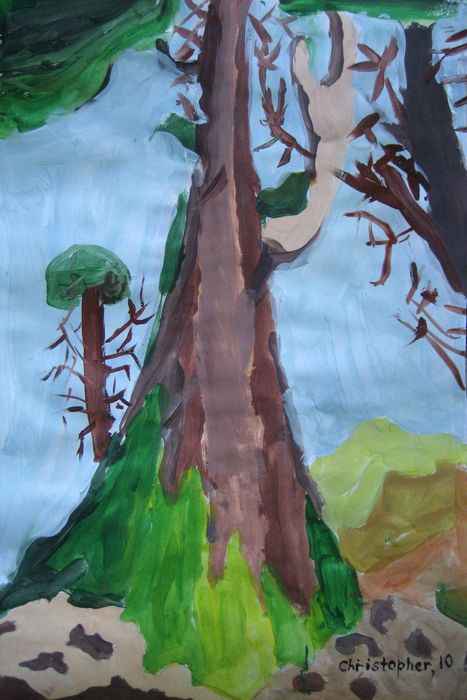 Art Studio PALETTE. Christopher Ballard Picture.  Tempera Landscape Nature 