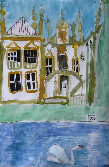 Art Studio PALETTE. Christopher Ballard Picture.  Watercolour Fantasy Fairy Tail 