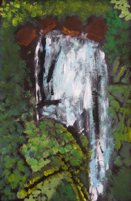 Art Studio PALETTE. Christopher Ballard Picture.  Tempera Landscape Nature 