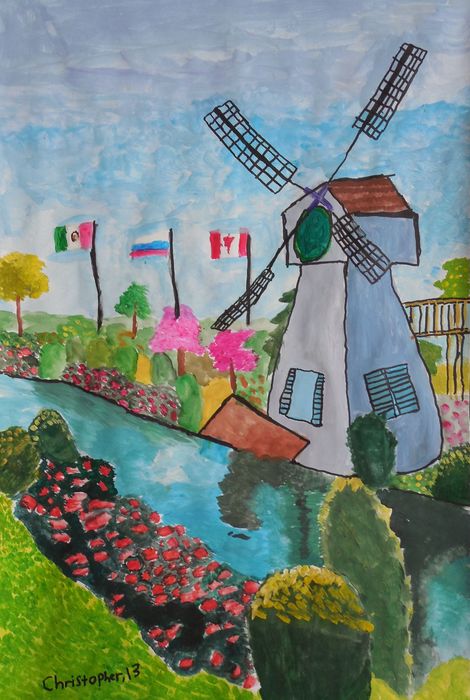 Art Studio PALETTE. Christopher Ballard Picture.   Landscape Spring 