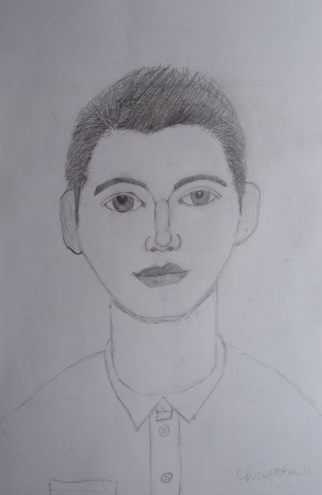 Art Studio PALETTE. Christopher Ballard Picture.  Pencil People Selfportrait 