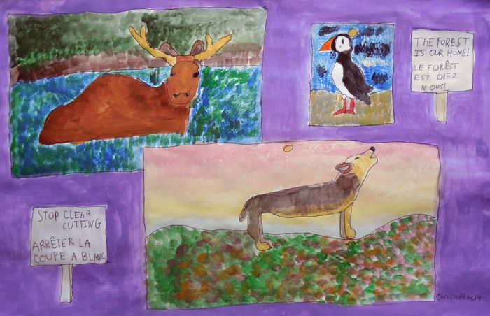 Art Studio PALETTE. Christopher Ballard Picture.  Tempera Animals Mix 