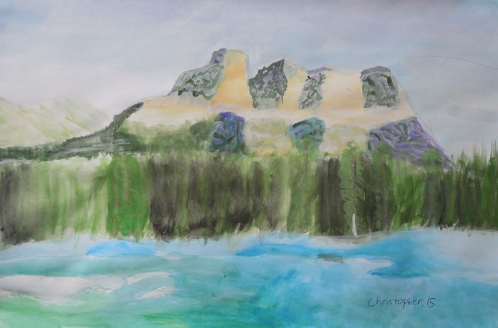 Art Studio PALETTE. Christopher Ballard Picture.  Tempera Landscape Nature 