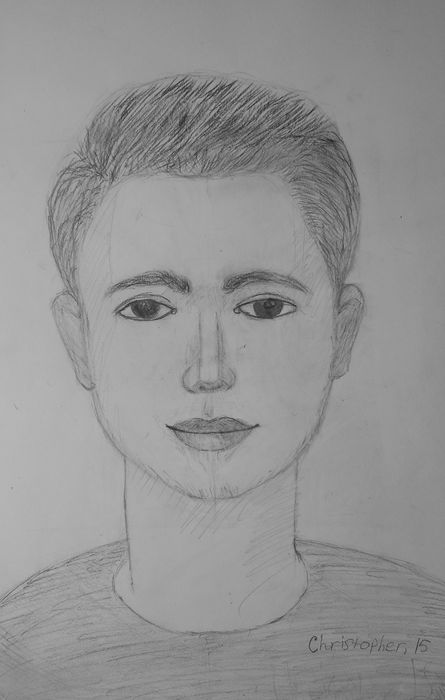 Art Studio PALETTE. Christopher Ballard Picture.  Pencil People Selfportrait 