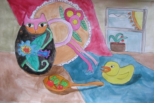 Art Studio PALETTE. Utae Kanauchi Picture. Fine Art Paper Watercolour, Ink Still Life Still Life 