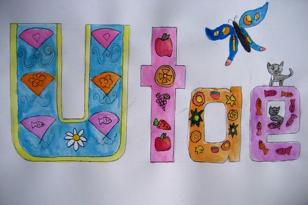 Art Studio PALETTE. Utae Kanauchi Picture.  Watercolour, Ink Design Selfname 