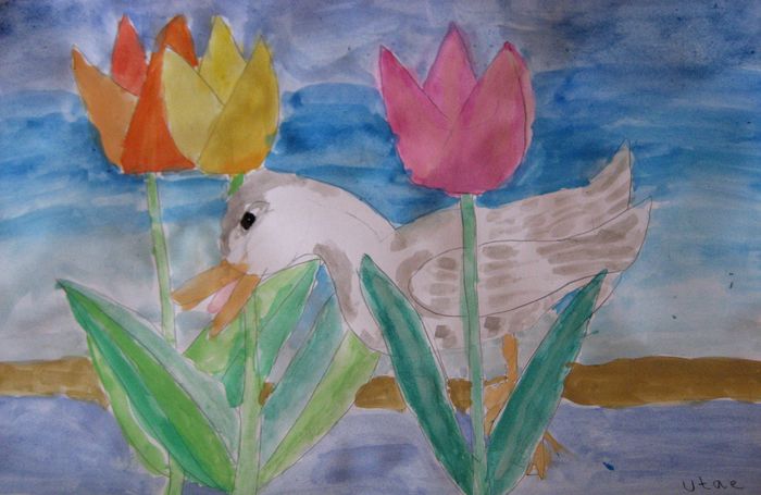 Art Studio PALETTE. Utae Kanauchi Picture.   Animals Birds 