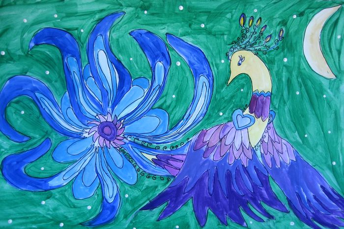 Art Studio PALETTE. Utae Kanauchi Picture.   Dec. Art Birds Зимняя Птица