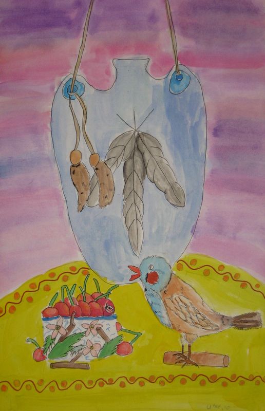 Art Studio PALETTE. Utae Kanauchi Picture.  Watercolour Still Life Still Life 