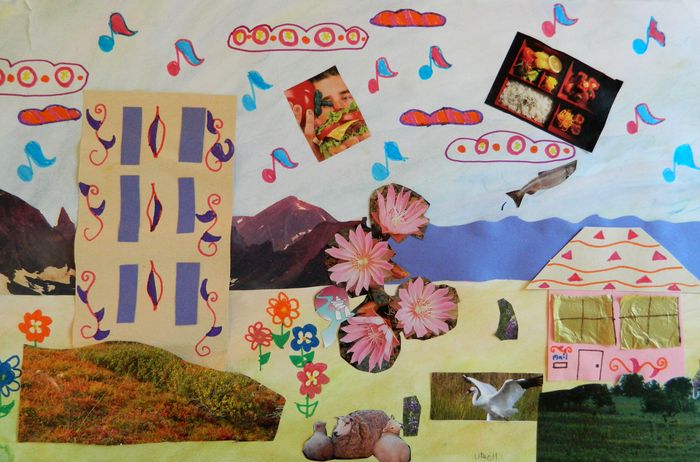 Art Studio PALETTE. Utae Kanauchi Picture.  Mixed Media Holidays Summer 