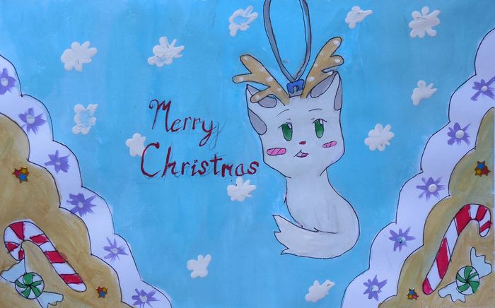 Art Studio PALETTE. Utae Kanauchi Picture. Greeting Card  Holidays Christmas 