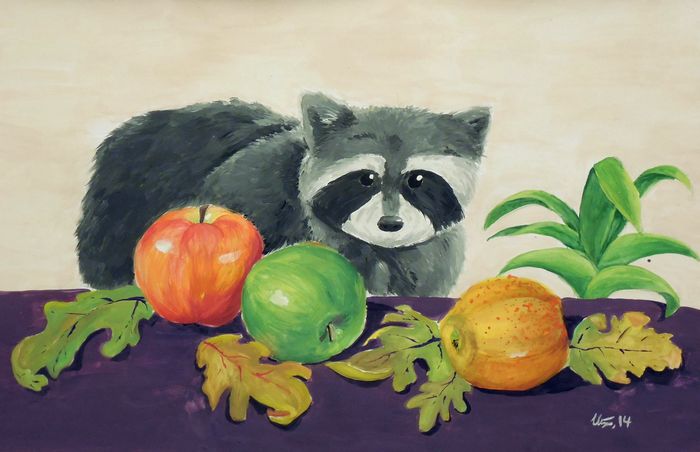 Art Studio PALETTE. Utae Kanauchi Picture.  Tempera Still Life Still Life 