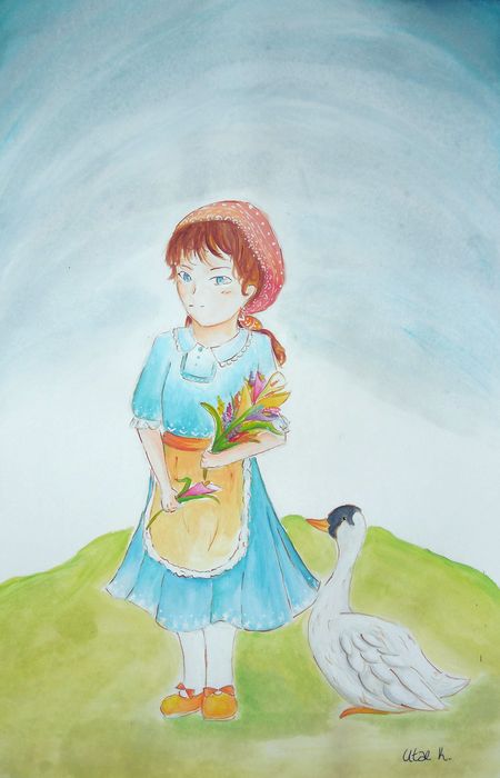 Art Studio PALETTE. Utae Kanauchi Picture.  Watercolour People Activities 