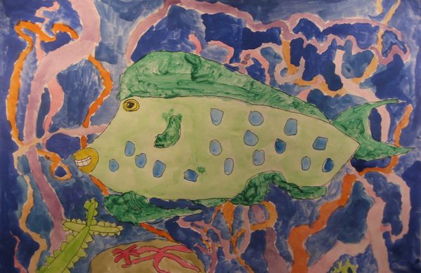 Art Studio PALETTE. Dima Likhachev Picture.   Animals Fish 