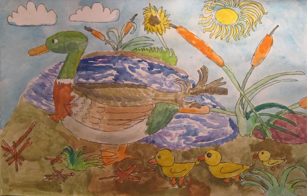 Art Studio PALETTE. Dima Likhachev Picture.   Animals Birds 