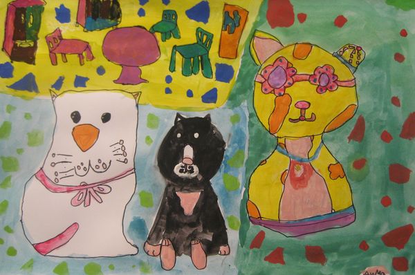 Art Studio PALETTE. Dima Likhachev Picture.   Animals Cats 