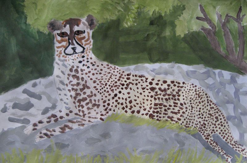 Art Studio PALETTE. Dima Likhachev Picture.   Animals Cats 