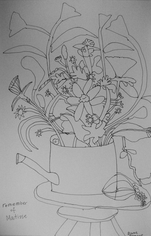 Art Studio PALETTE. Dima Likhachev Picture.  Ink Still Life Still Life 