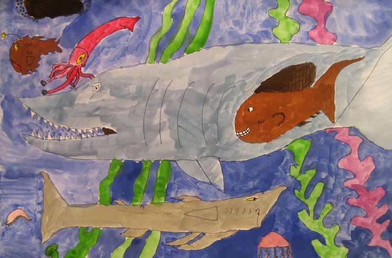 Art Studio PALETTE. Dima Likhachev Picture.   Animals Fish 