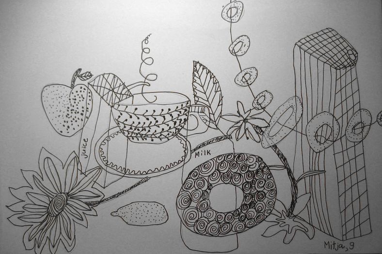 Art Studio PALETTE. Dima Likhachev Picture.  Ink Still Life Still Life 