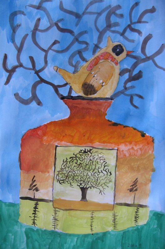 Art Studio PALETTE. Dima Likhachev Picture.  Tempera Still Life Still Life 