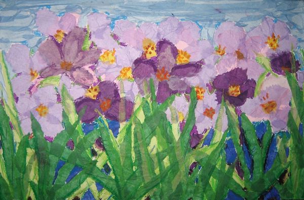 Art Studio PALETTE. Susan  Kuo Picture.  Applique Plants Flowers 