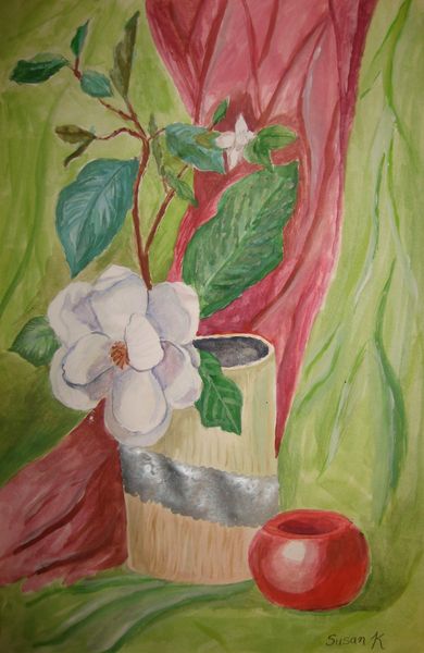 Art Studio PALETTE. Susan  Kuo Picture.  Tempera Still Life Still Life 