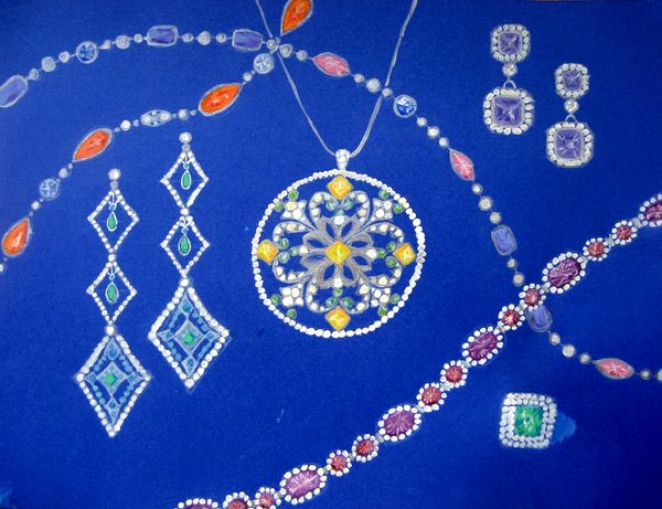 Art Studio PALETTE. Susan  Kuo Picture. Cardboard Acrylic Design Clothes 