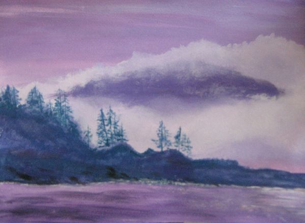 Art Studio PALETTE. Susan  Kuo Picture. Fine Art Paper Acrylic Landscape Seascape 