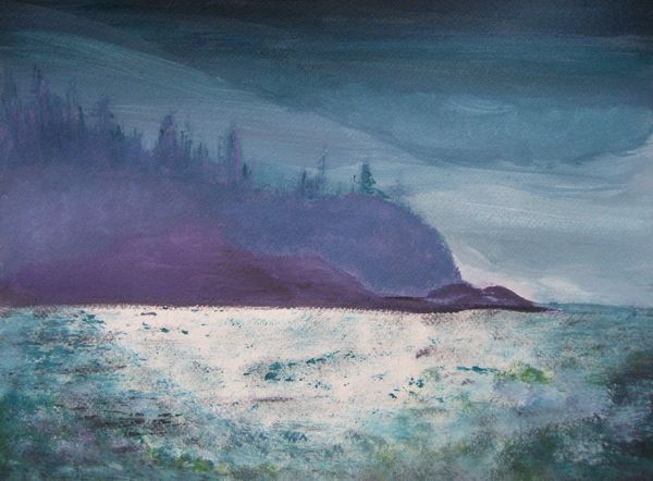 Art Studio PALETTE. Susan  Kuo Picture. Fine Art Paper Acrylic Landscape Seascape 