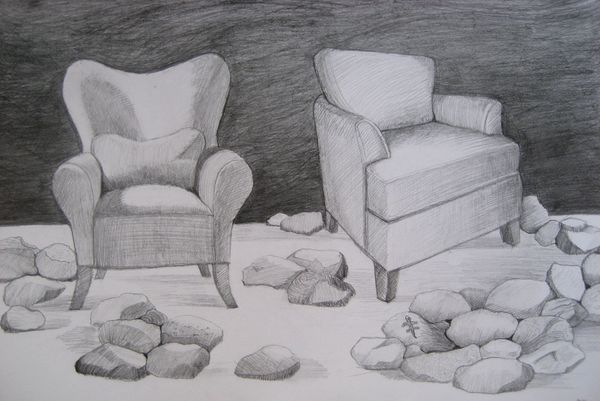 Art Studio PALETTE. Aaron Sham Picture.  Pencil Design Furniture 