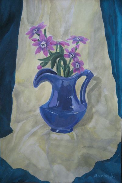 Art Studio PALETTE. Aaron Sham Picture.  Tempera Still Life Still Life 