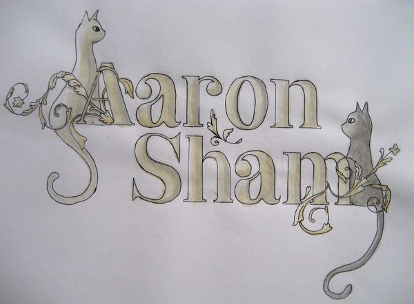 Art Studio PALETTE. Aaron Sham Picture.  Watercolour, Ink Design Selfname 