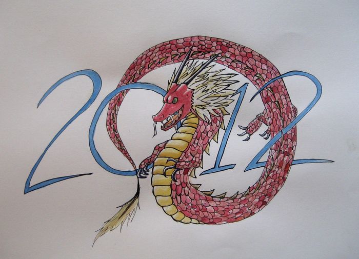 Art Studio PALETTE. Aaron Sham Picture.  Watercolour, Ink Holidays New Year 