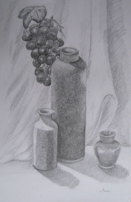 Art Studio PALETTE. Aaron Sham Picture.  Pencil Still Life Still Life 
