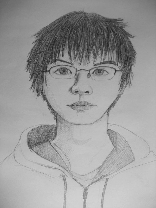 Art Studio PALETTE. Aaron Sham Picture.  Pencil People Selfportrait 