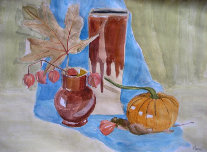 Art Studio PALETTE. Aaron Sham Picture.  Tempera Still Life Still Life 