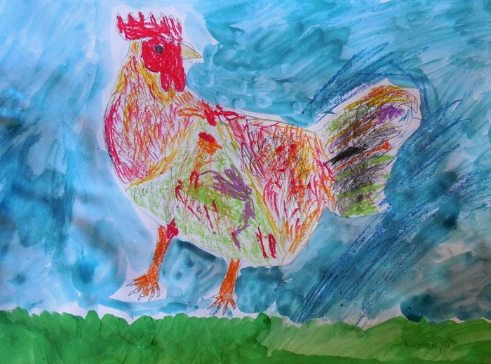 Art Studio PALETTE. Kamen Staykov Picture.  Mixed Media Animals Birds 