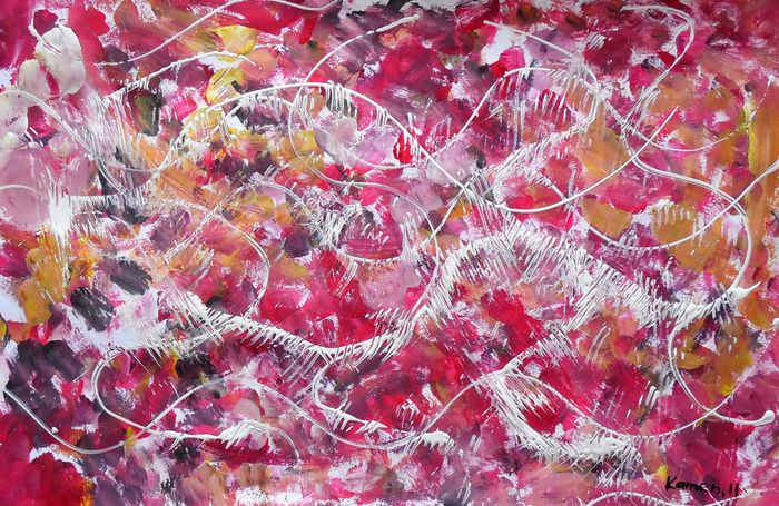 Art Studio PALETTE. Kamen Staykov Picture.  Tempera Fantasy Abstract 