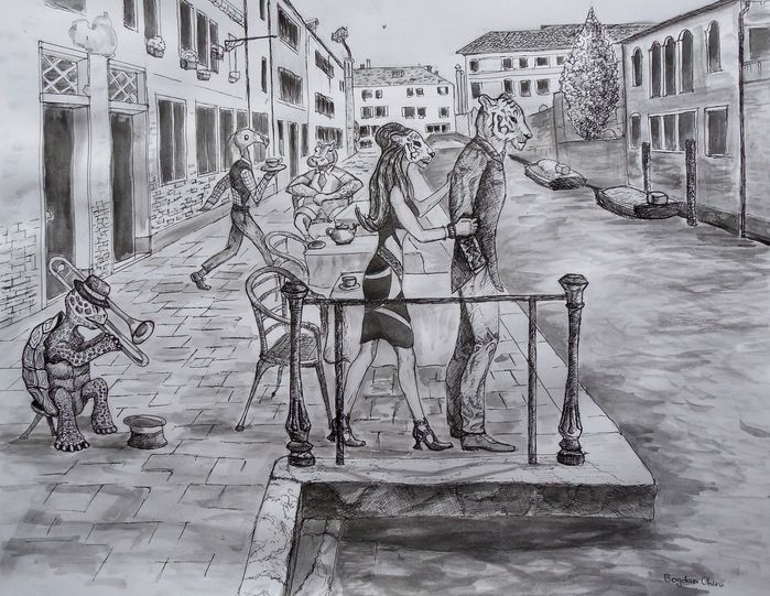 Art Studio PALETTE. Bogdan C. Picture.  Ink Fantasy Imagenation Honeymoon 