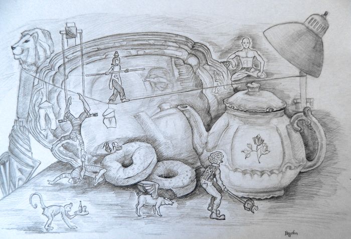 Art Studio PALETTE. Bogdan C. Picture.  Pencil Fantasy Imagenation 