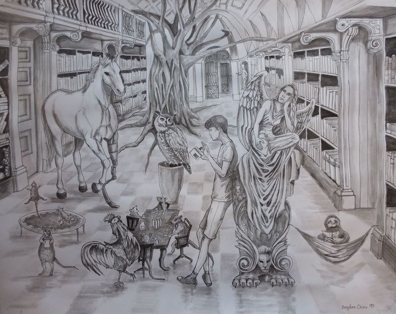 Art Studio PALETTE. Bogdan C. Picture.  Watercolour, Ink Fantasy Imagenation Wonderland 2.0