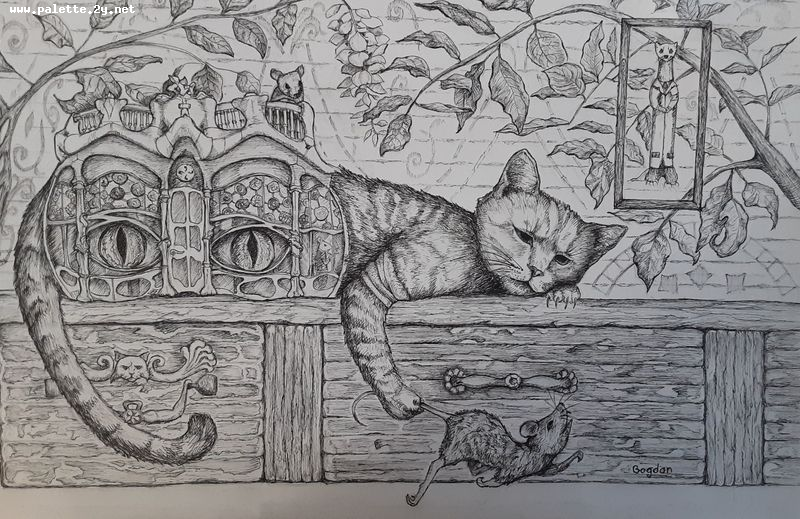 Art Studio PALETTE. Bogdan C. Picture.  Ink Fantasy Imagenation 