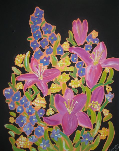 Art Studio PALETTE. Sandra Baiman Picture.  Tempera   