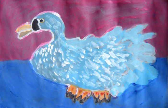 Art Studio PALETTE. Iva Staykova Picture.  Tempera Animals Birds 