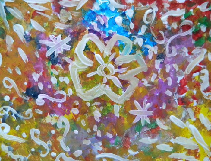 Art Studio PALETTE. Iva Staykova Picture.  Tempera Fantasy Abstract 