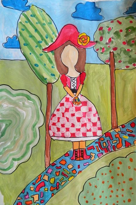 Art Studio PALETTE. Iva Staykova Picture.  Marker, Tempera Fantasy Fairy Tail 